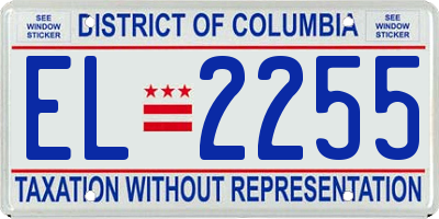 DC license plate EL2255