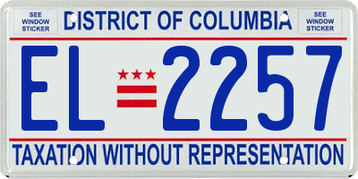 DC license plate EL2257