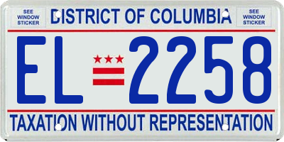 DC license plate EL2258