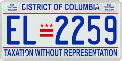 DC license plate EL2259