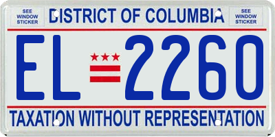 DC license plate EL2260