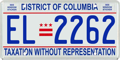 DC license plate EL2262