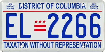 DC license plate EL2266