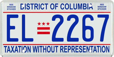 DC license plate EL2267