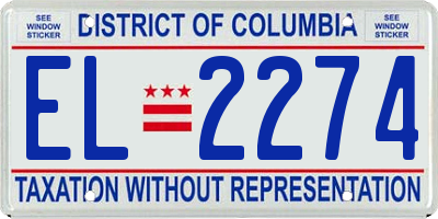 DC license plate EL2274