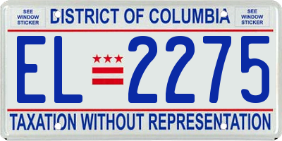 DC license plate EL2275