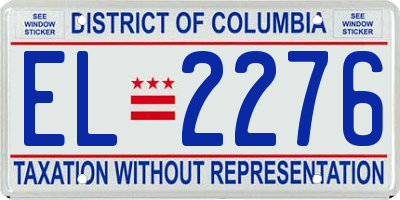 DC license plate EL2276