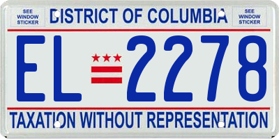 DC license plate EL2278