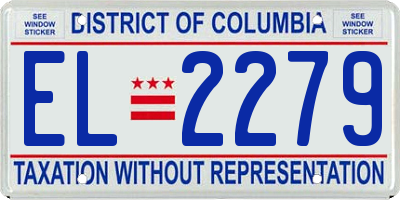 DC license plate EL2279