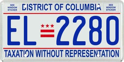 DC license plate EL2280