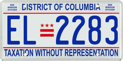 DC license plate EL2283