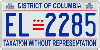 DC license plate EL2285