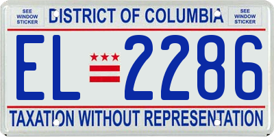 DC license plate EL2286