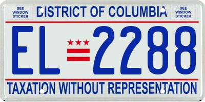 DC license plate EL2288