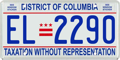 DC license plate EL2290