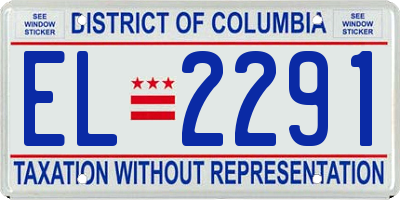 DC license plate EL2291