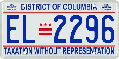 DC license plate EL2296