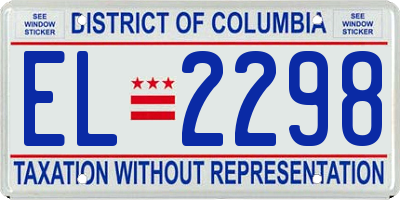 DC license plate EL2298