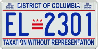 DC license plate EL2301