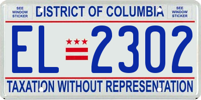 DC license plate EL2302