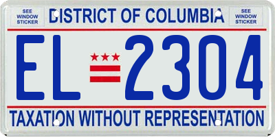 DC license plate EL2304