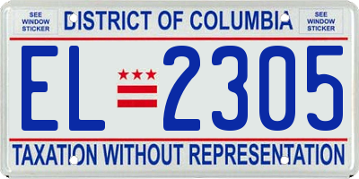 DC license plate EL2305