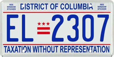 DC license plate EL2307