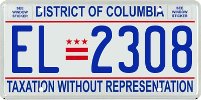 DC license plate EL2308