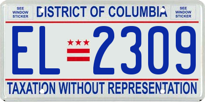 DC license plate EL2309