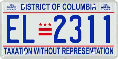 DC license plate EL2311