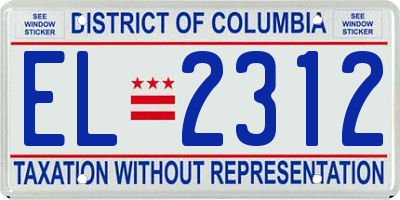 DC license plate EL2312