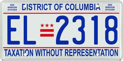 DC license plate EL2318