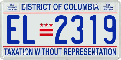 DC license plate EL2319