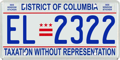 DC license plate EL2322