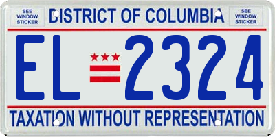 DC license plate EL2324