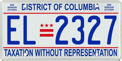 DC license plate EL2327