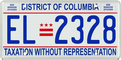 DC license plate EL2328