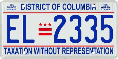 DC license plate EL2335