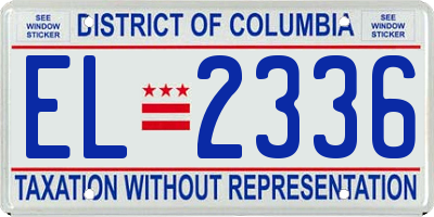 DC license plate EL2336