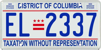 DC license plate EL2337