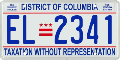 DC license plate EL2341