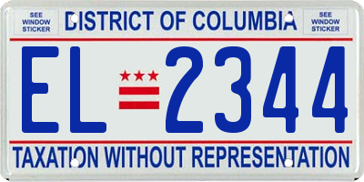 DC license plate EL2344