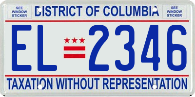 DC license plate EL2346