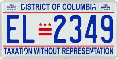 DC license plate EL2349