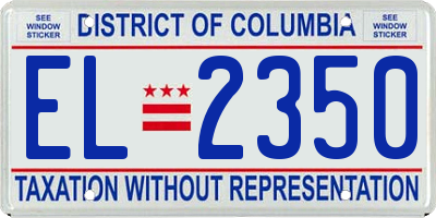 DC license plate EL2350