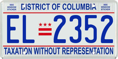 DC license plate EL2352