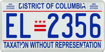 DC license plate EL2356