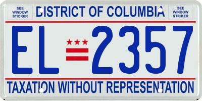 DC license plate EL2357