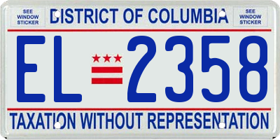 DC license plate EL2358