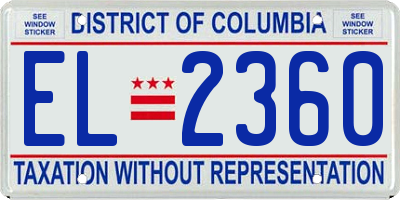 DC license plate EL2360